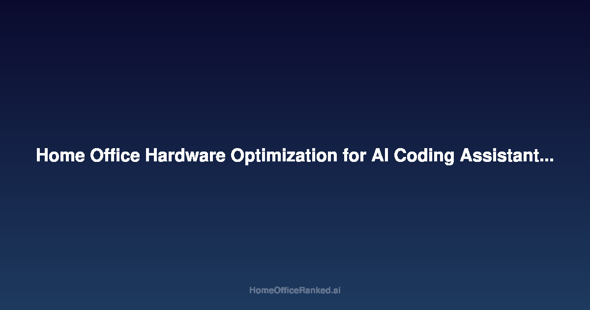 Home Office Hardware Optimization for AI Coding Assistants (Copilot, Cursor, etc.)