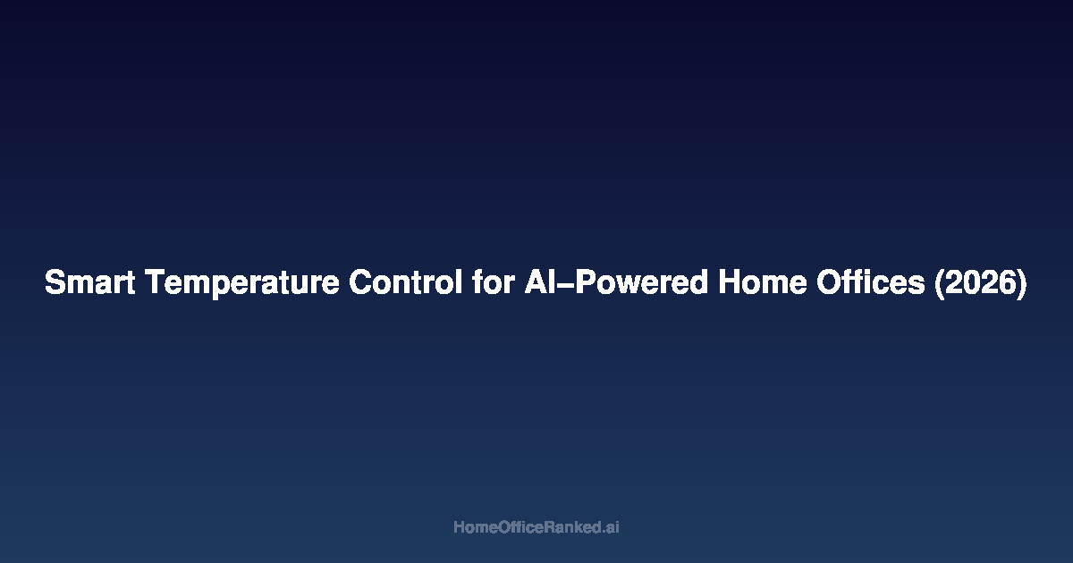 Smart Temperature Control for AI-Powered Home Offices (2026)