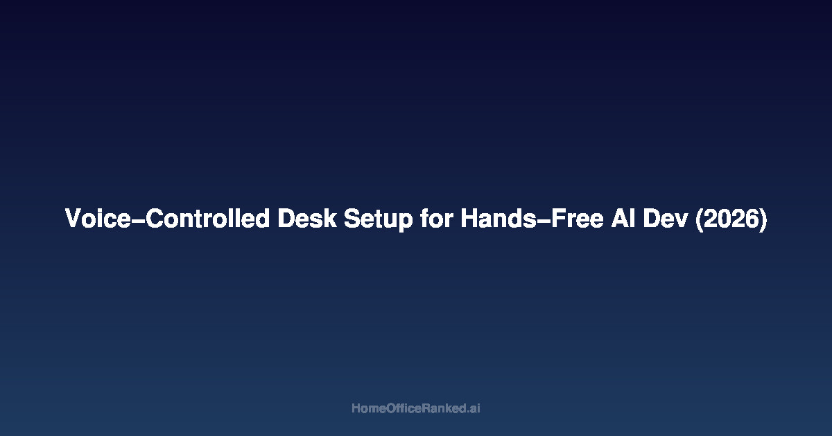Voice-Controlled Desk Setup for Hands-Free AI Dev (2026)